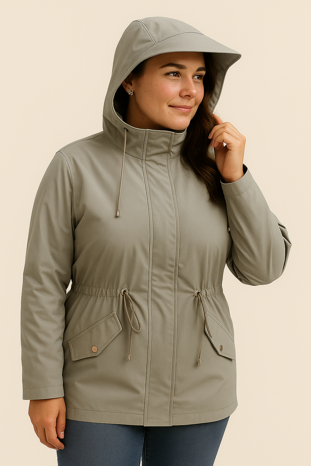Elvessa Plaid Rain Jacket