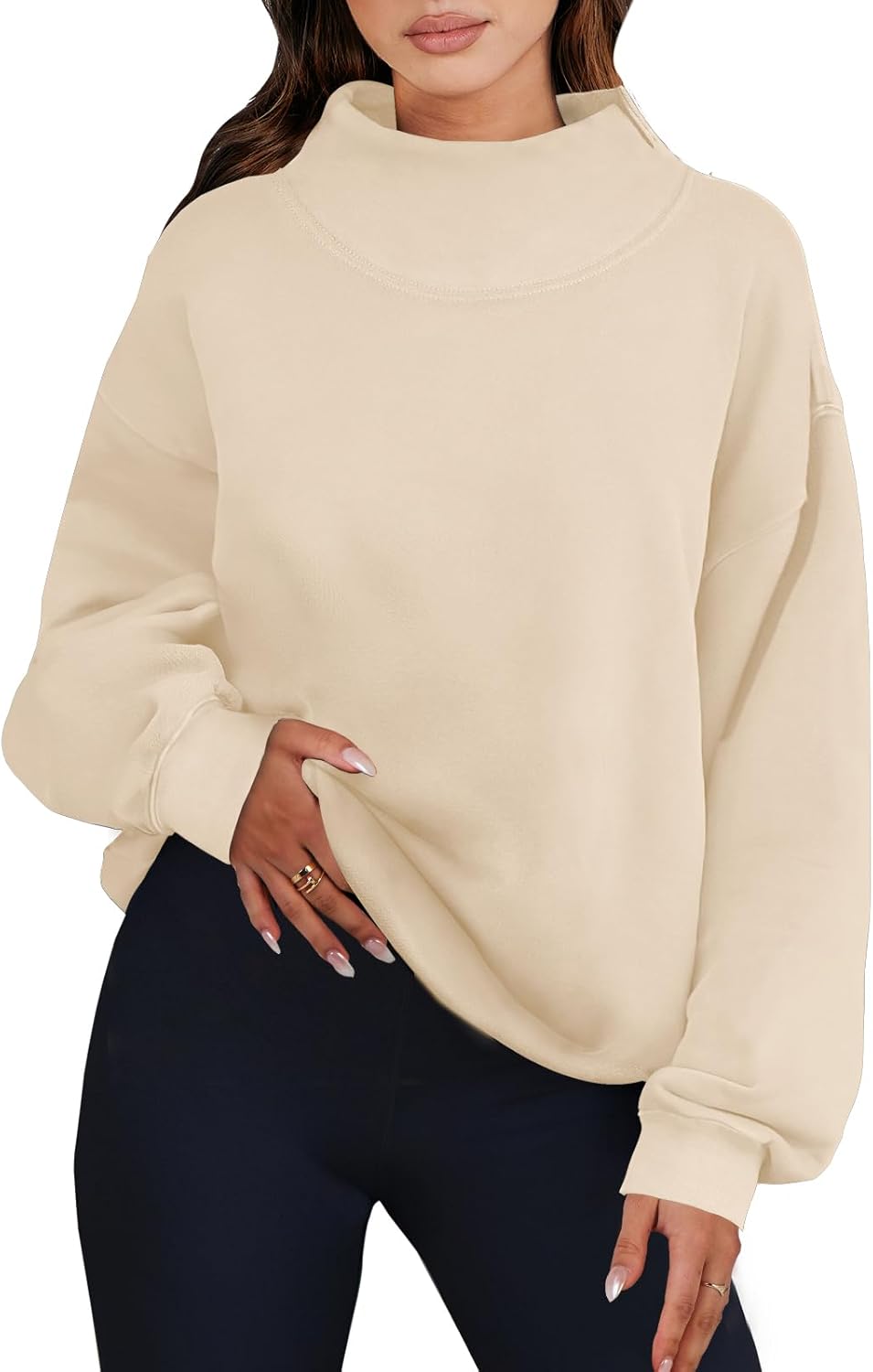 ✨Women‘s Oversized Sweatshirts Turtleneck Pullover (Buy 2 Free Shipping)
