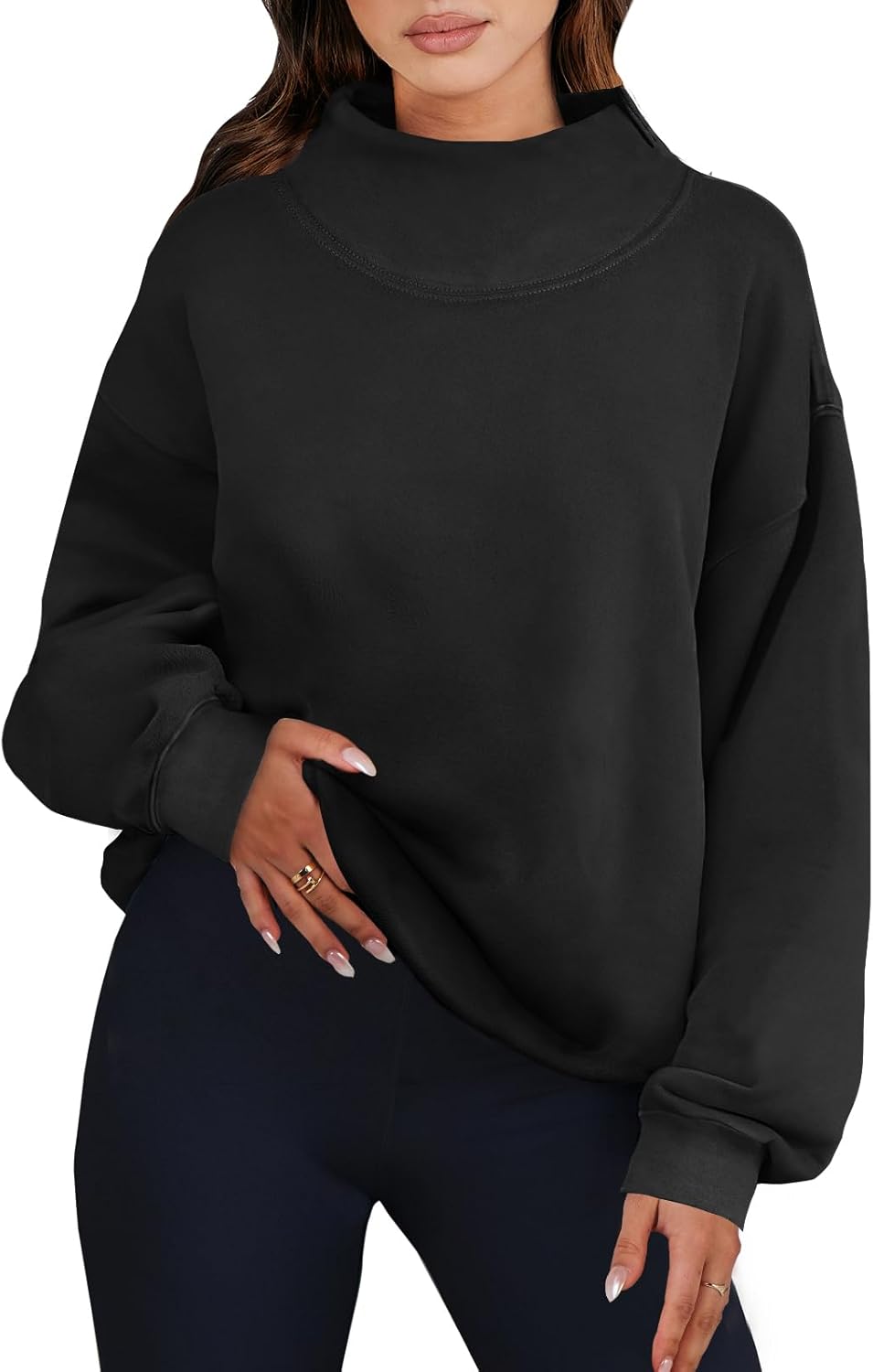 ✨Women‘s Oversized Sweatshirts Turtleneck Pullover (Buy 2 Free Shipping)