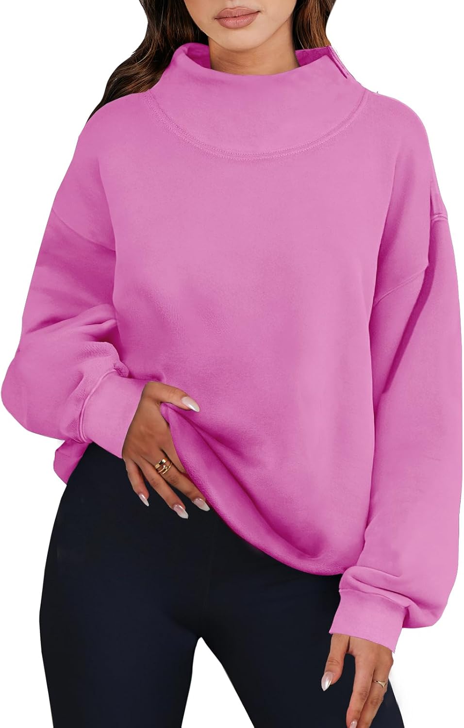 ✨Women‘s Oversized Sweatshirts Turtleneck Pullover (Buy 2 Free Shipping)