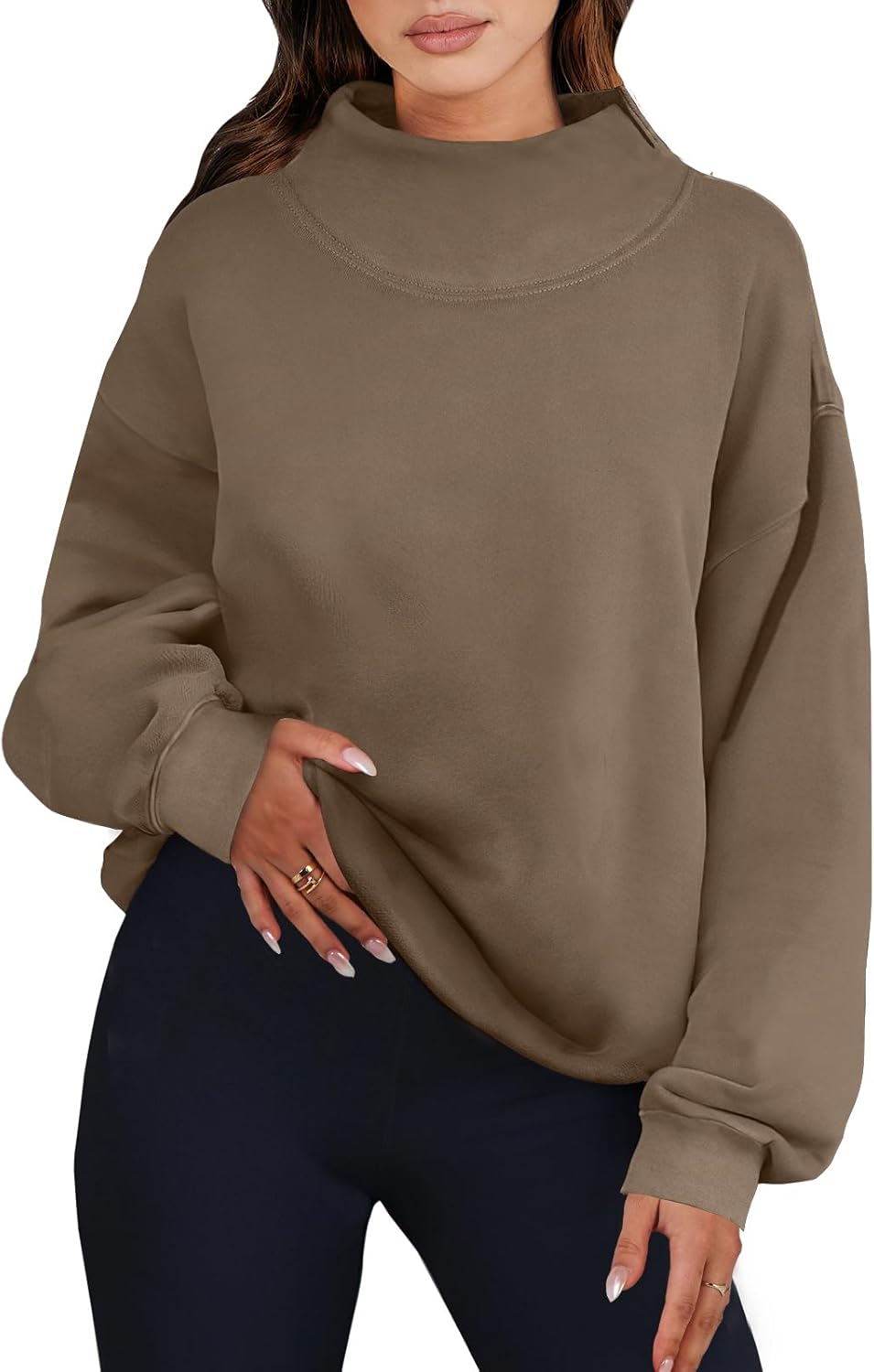 ✨Women‘s Oversized Sweatshirts Turtleneck Pullover (Buy 2 Free Shipping)