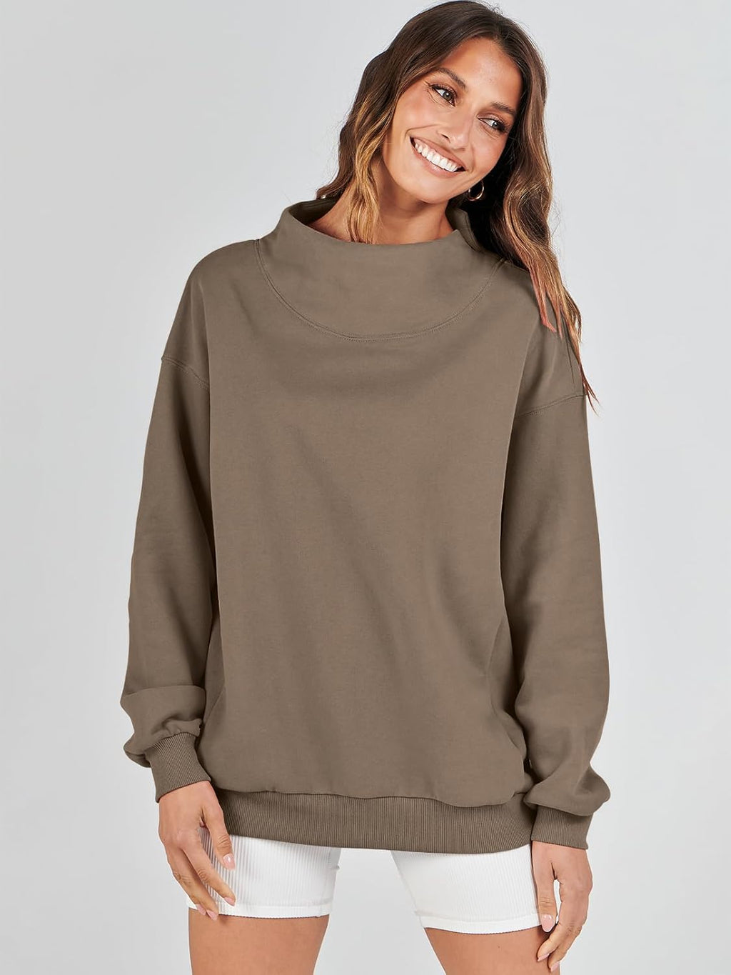 ✨Women‘s Oversized Sweatshirts Turtleneck Pullover (Buy 2 Free Shipping)