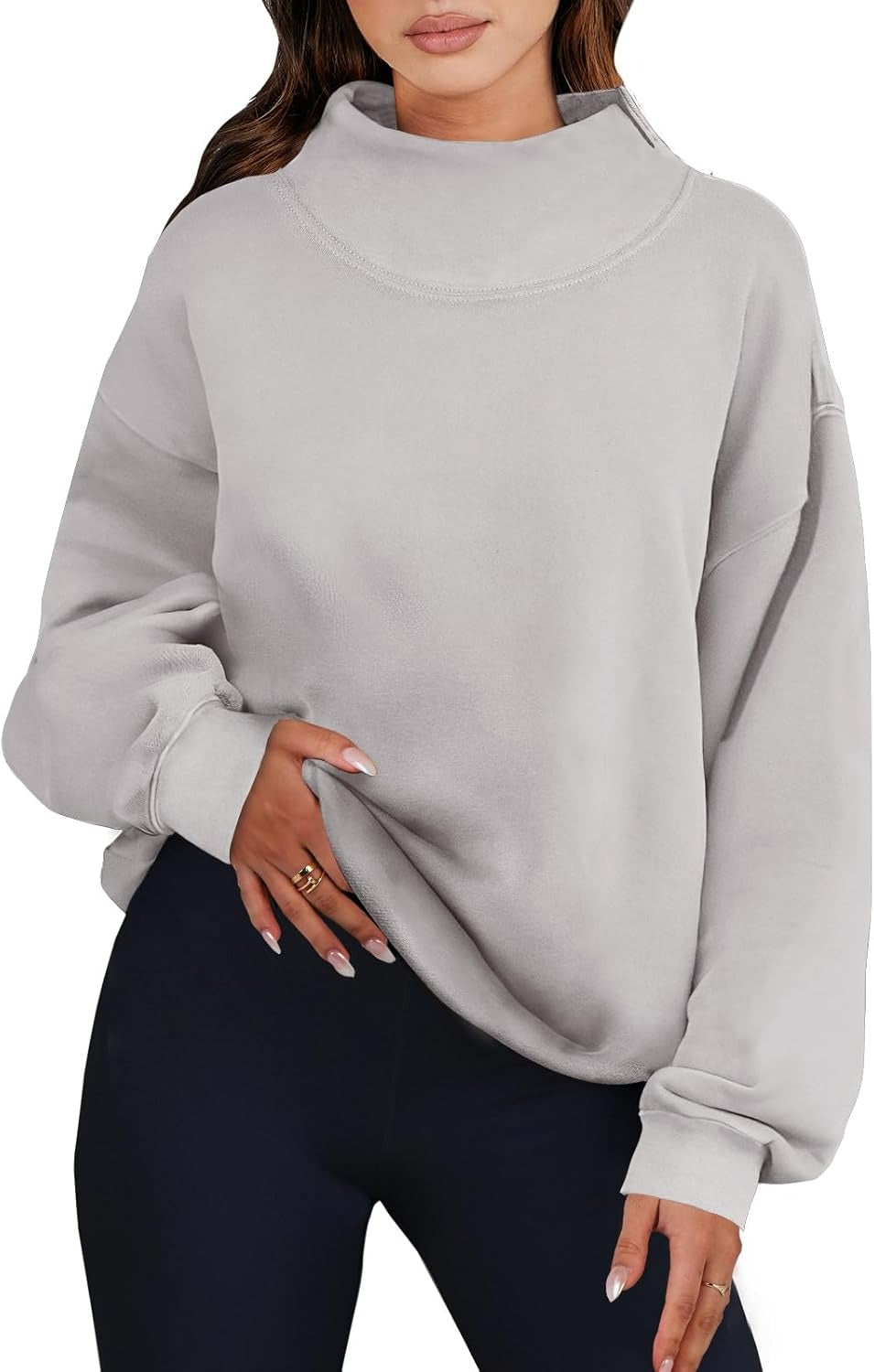 ✨Women‘s Oversized Sweatshirts Turtleneck Pullover (Buy 2 Free Shipping)