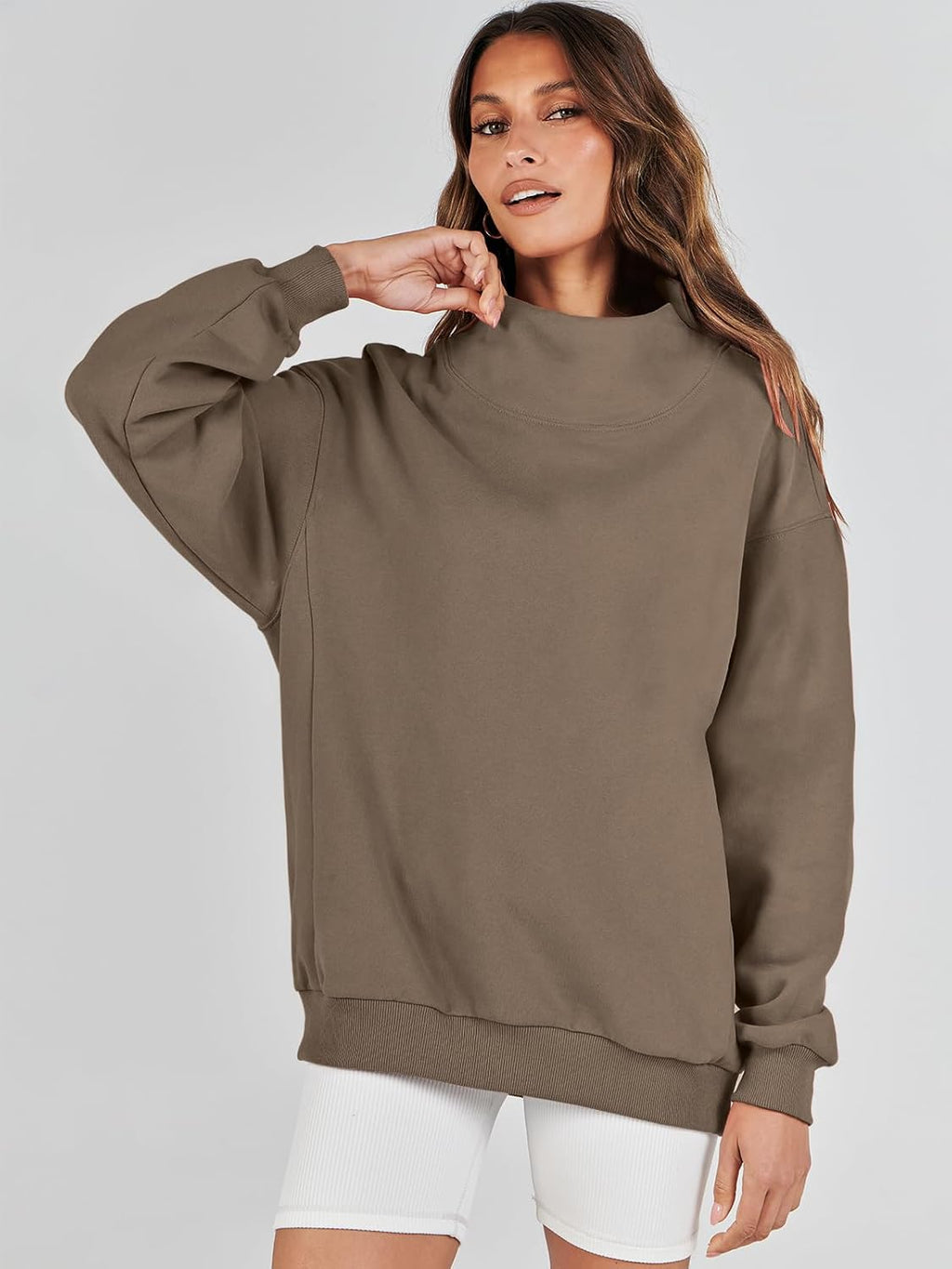 ✨Women‘s Oversized Sweatshirts Turtleneck Pullover (Buy 2 Free Shipping)