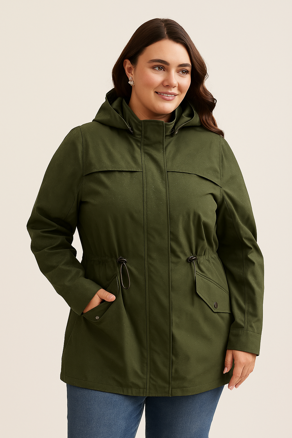 Elvessa Plaid Rain Jacket