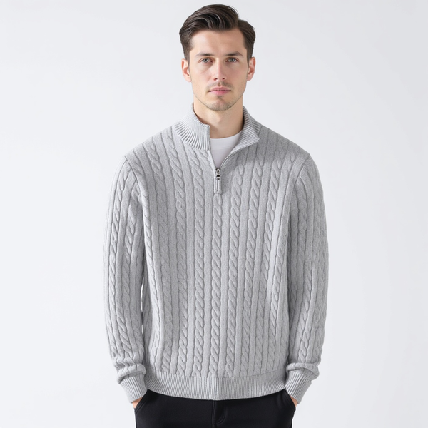 Taebaek Classic Cable Half-Zip Sweater