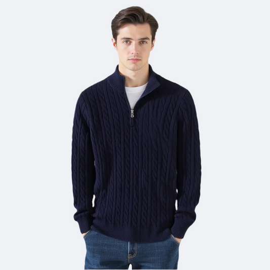 Taebaek Classic Cable Half-Zip Sweater