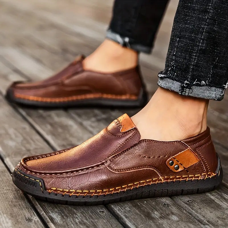 💎 60% OFF! 💎 Classic Men’s Slip-On Leather Shoes – Premium Calfskin, All-Day Comfort & Effortless Style